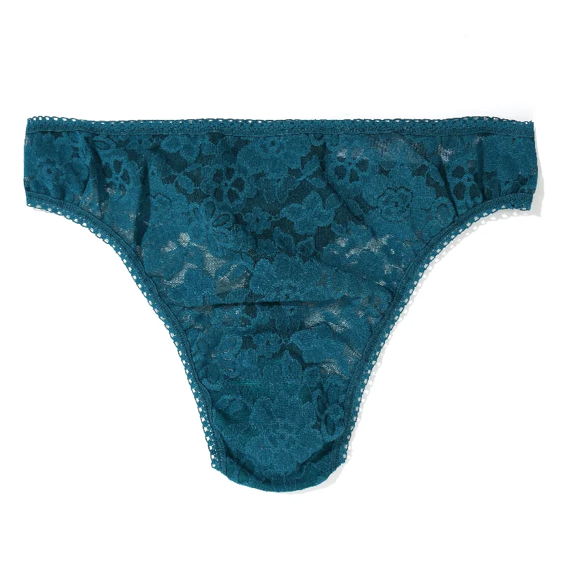 Daily Lace High-Cut Thong | Earth Dance (Green) Lace Dress Glamorous