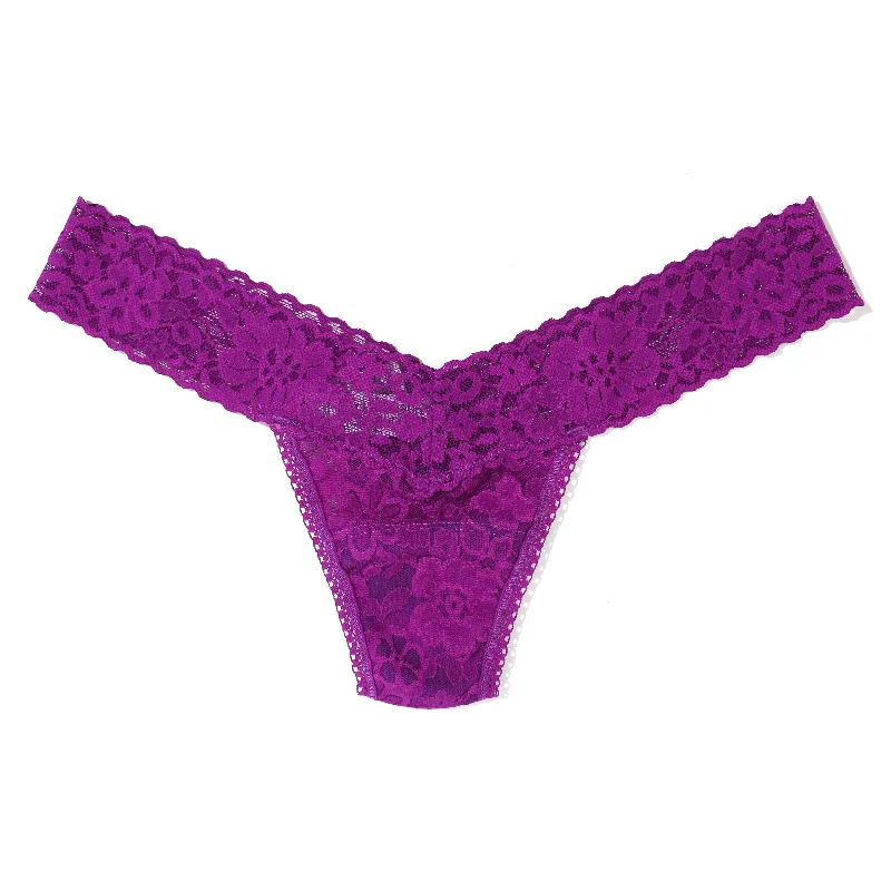 Petite Daily Lace Low Rise Thong | Aster Garland (Purple) Light Lace Dress