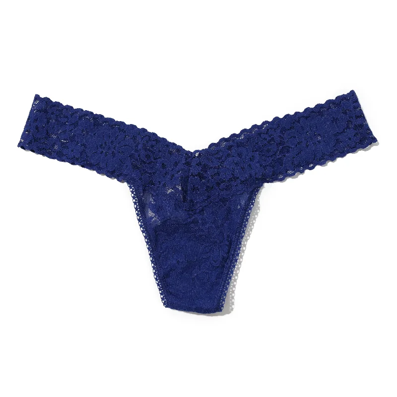 Daily Lace Low Rise Thong | Midnight Blue Sheer Lace Dress