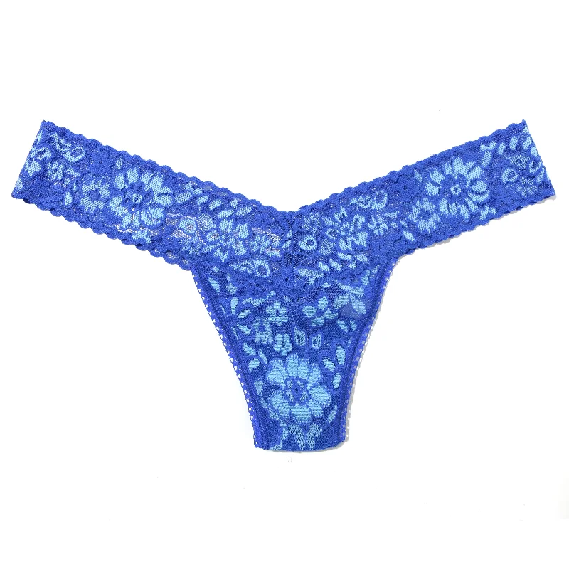 Daily Lace Low Rise Thong | Bring Blueberries/Butterfly Blue Lace Overlay Dress