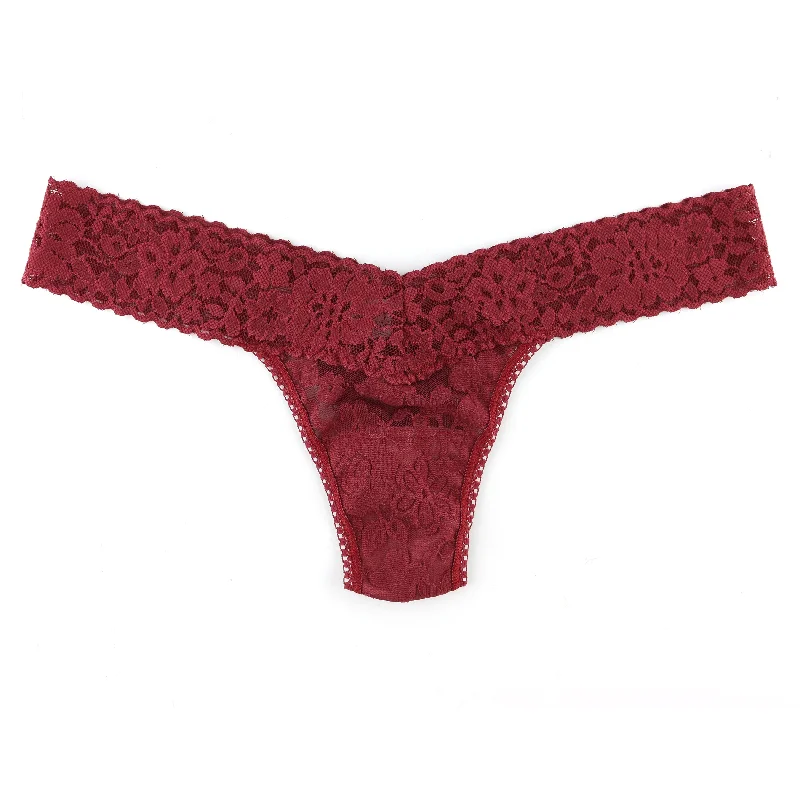 Daily Lace Low Rise Thong | Shiraz Red Lace Dress Trendy