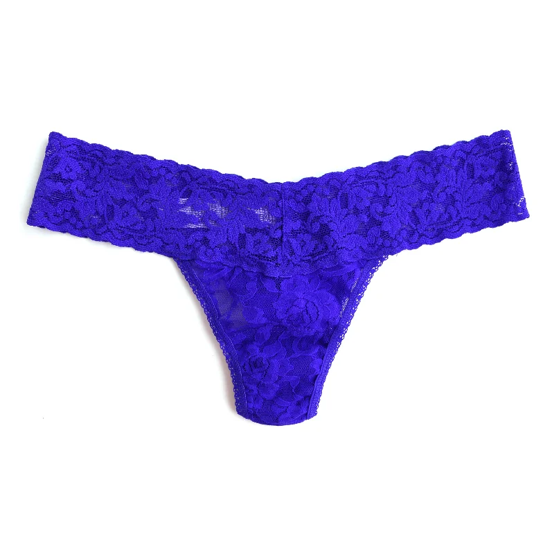 Petite Signature Lace Low Rise Thong | Electric Purple Long Sleeve Lace Dress