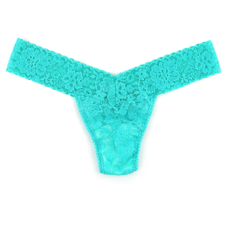 Daily Lace Low Rise Thong | Mermaid Tail Green Lace Dress Sleek