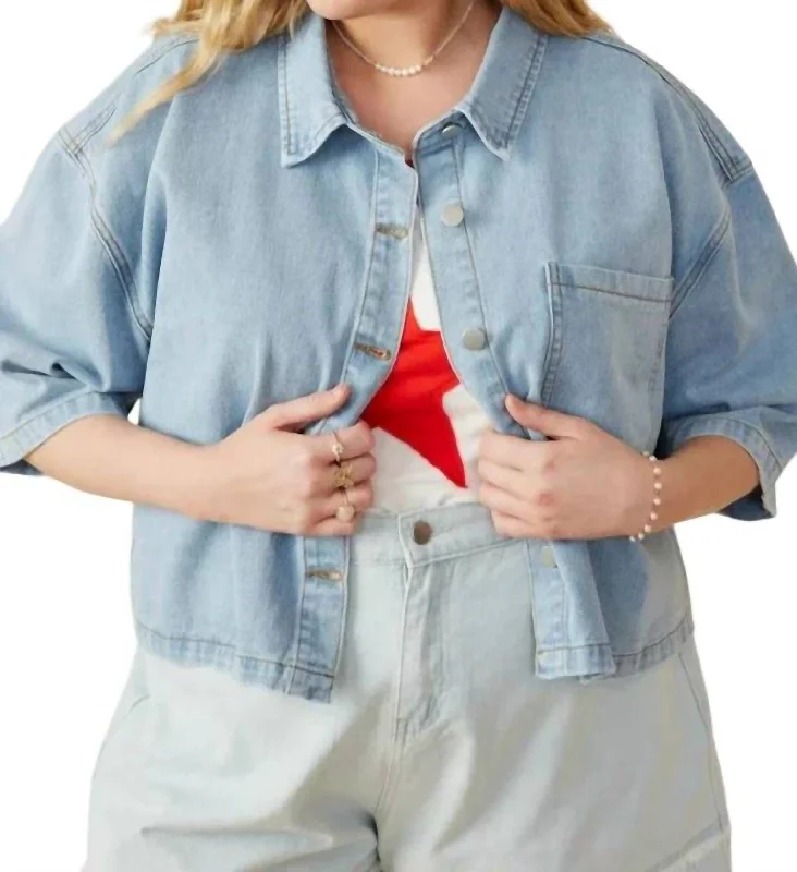 Boxed Out Jacket In Denim Women's best value jackets