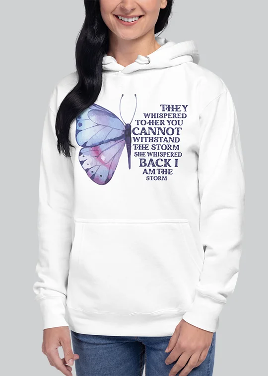 I Am The Storm Women's Hoodie Zip-up Sweatshirt Look