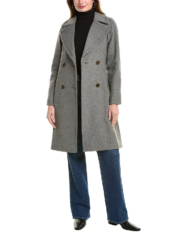 Brooks Brothers Wool-Blend Coat Women's suede jackets