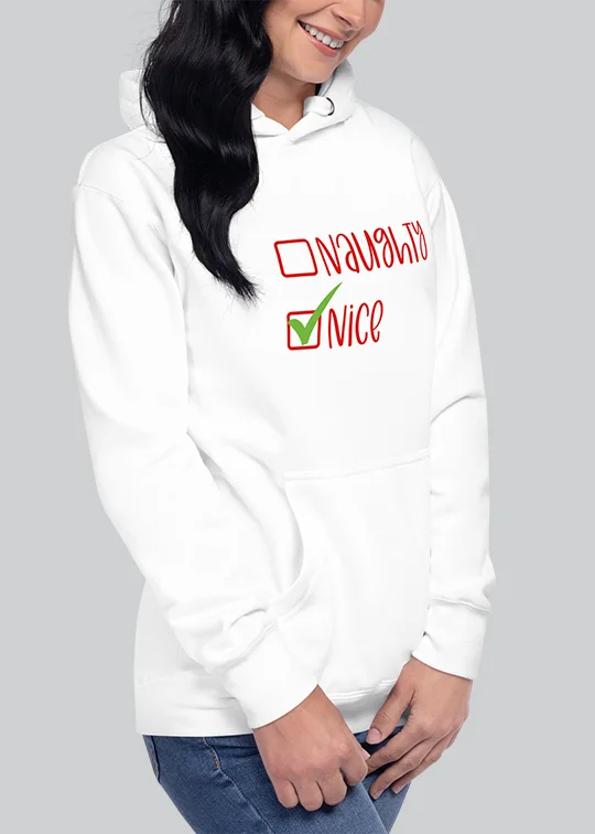 Naughty Nice Women's Hoodie Casual Sweatshirts for Women