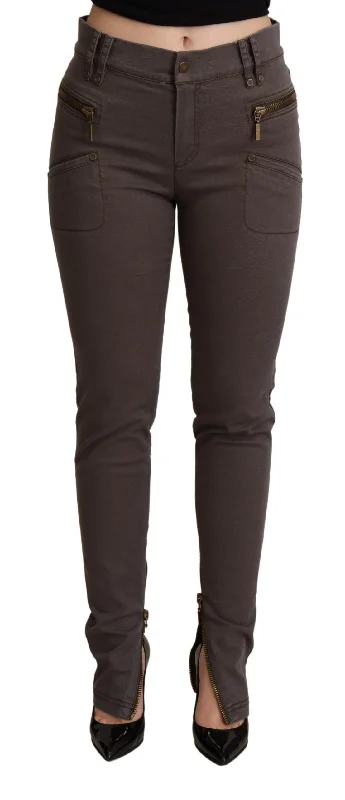 Chic Brown Slim-fit Skinny Jeans