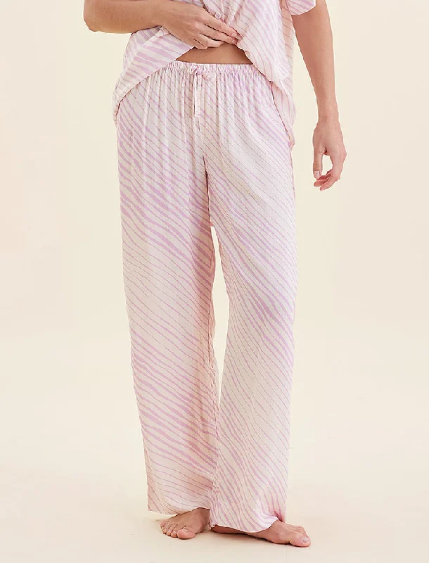 Tatiana Straight Leg Full Length Pant Breathable cotton pajama sets