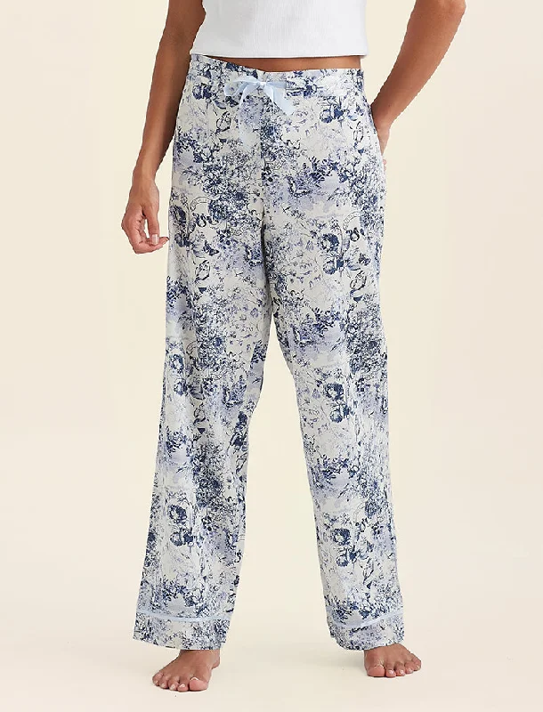 Toile De Jouy Straight Leg Full Length Pant Postpartum pajama sets