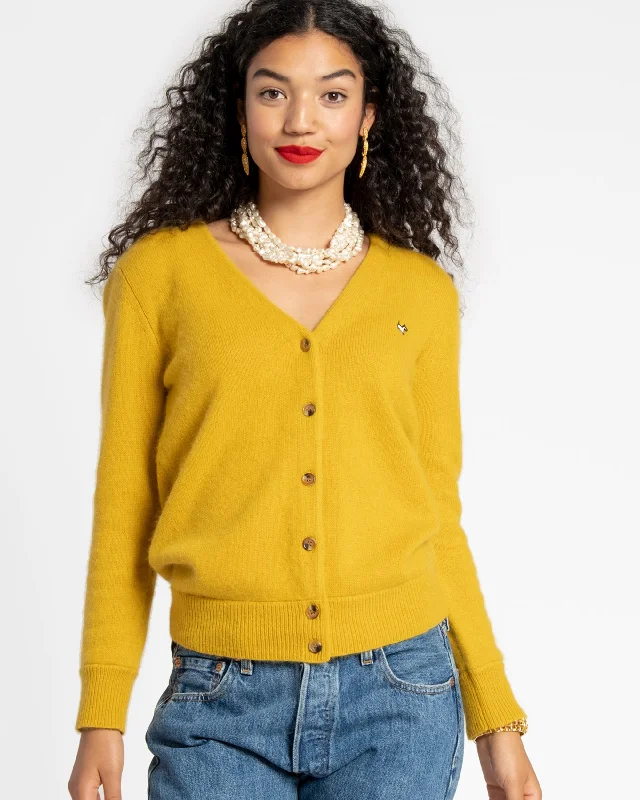 Collegiate Sweater Light Mustard Alpaca wool sweaters