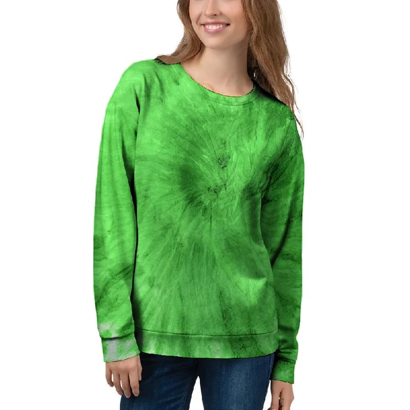 Green Tie Dye Women's Sweatshirt Expensive sweaters