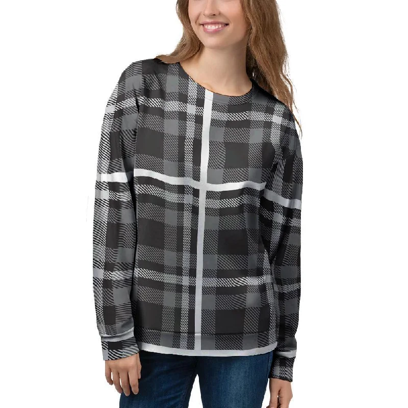 Grey Plaid Tartan Women's Sweatshirt Gucci sweaters