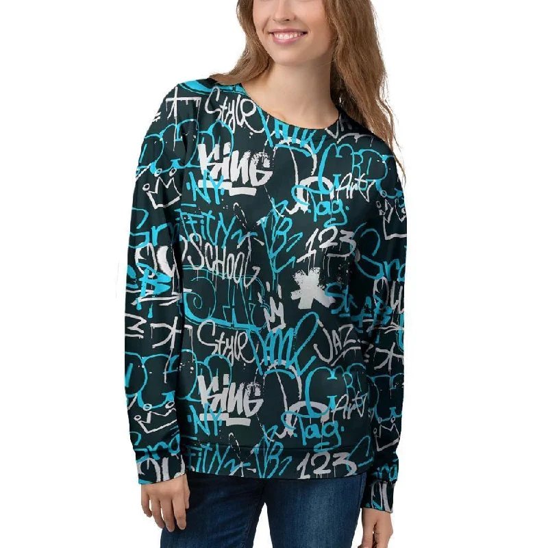 Hiphop Airbrush Print Women's Sweatshirt Cardigan sweaters