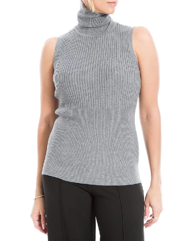 Max Studio Sleeveless Ribbed Sweater Holiday sweaters