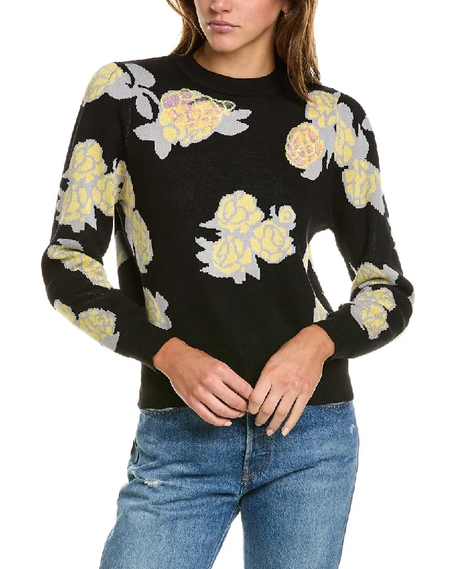 Nanette Nanette Lepore Sequin Sweater Cropped sweaters