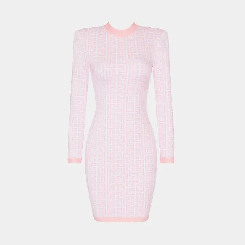 Pink Jacquard Mini Dress Best mini dresses for plus size