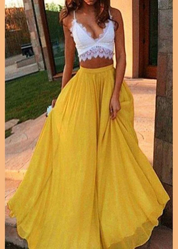 Chiffon pure-color full-skirted holiday beach dress fairy skirt Lounge unclassified skirts