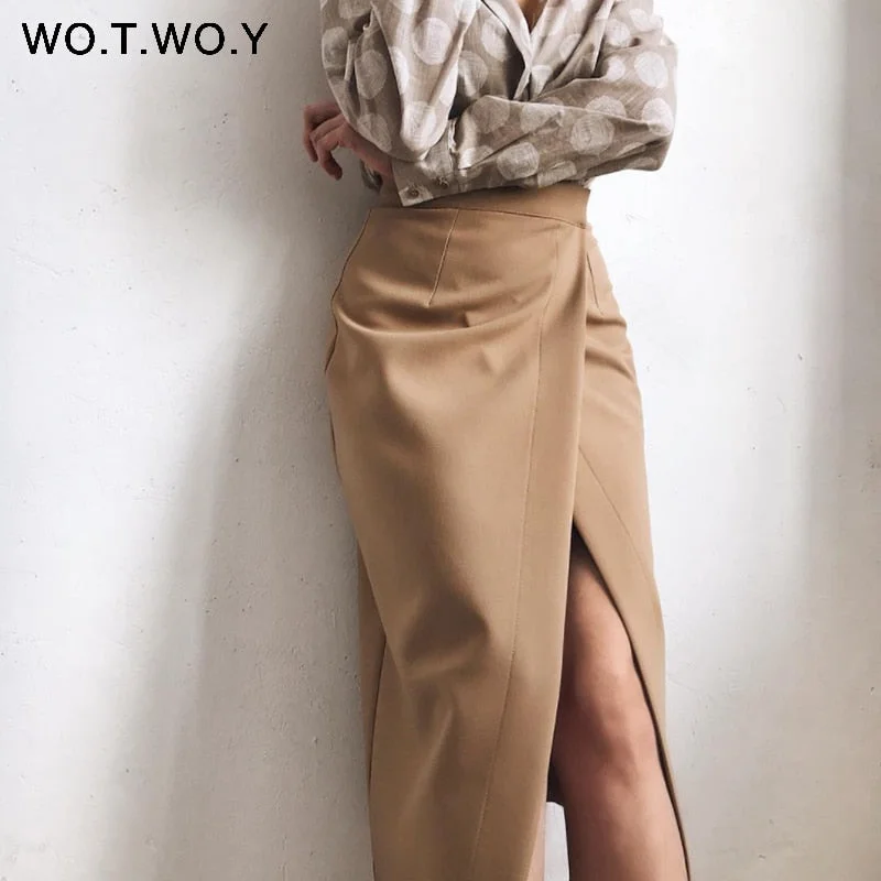 Formal High-Waist Women Skirt Office Lady Mid-Calf Length Straight Women's Skirt Holiday unclassified skirts