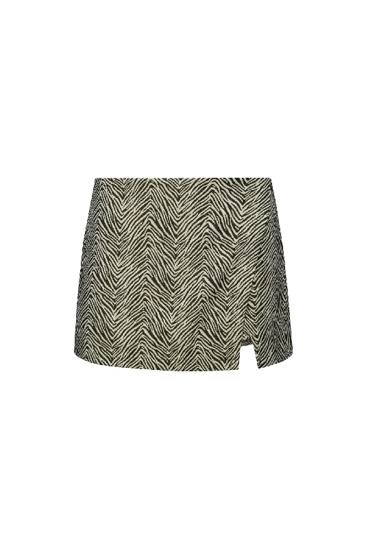 Layla Skort Woven Jacquard - Leon High-waisted unclassified skirts