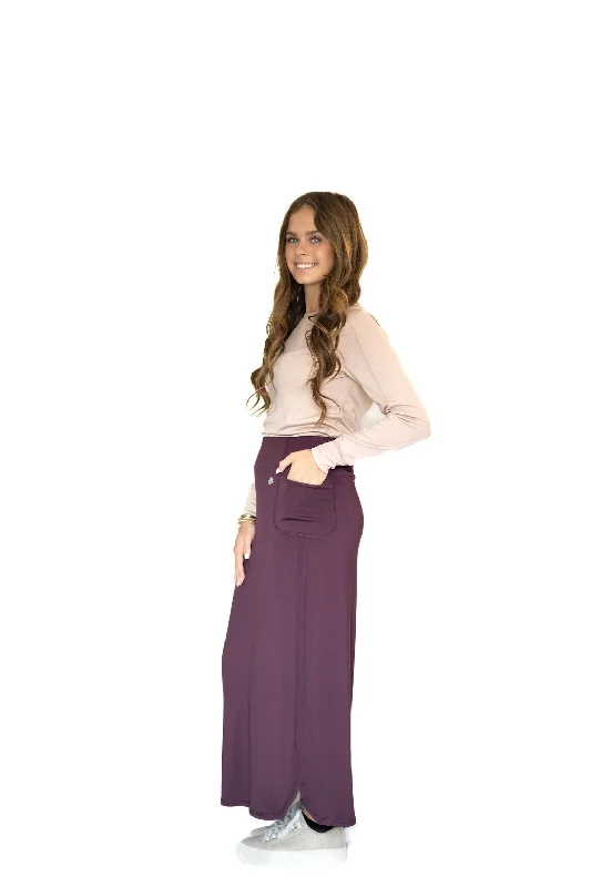 Sport Pocket Skirt 35"- Eggplant Wrap unclassified skirts