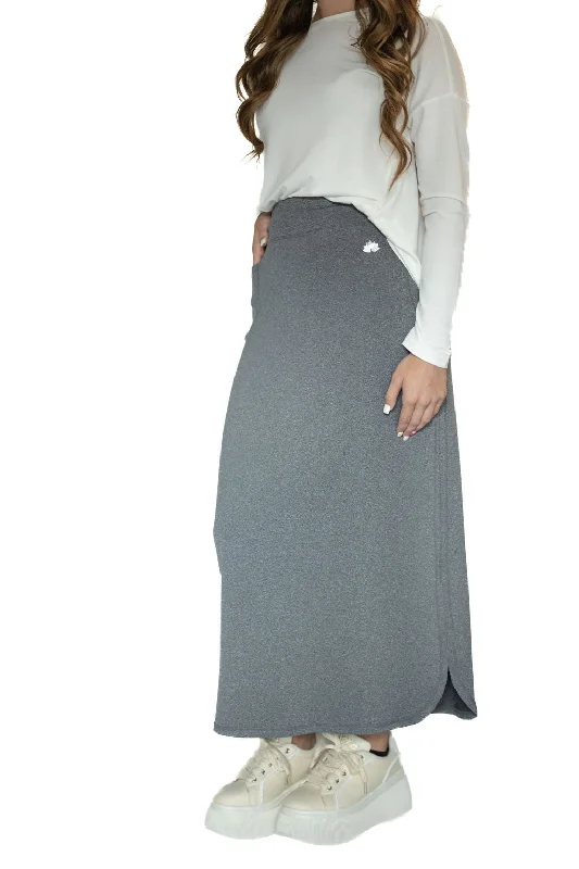 Sport Pocket Skirt 35" - Heather Grey Tiered unclassified skirts