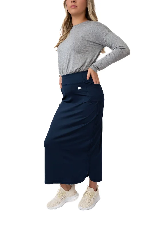 Sport Pocket Skirt 35"- Navy Flowy unclassified skirts