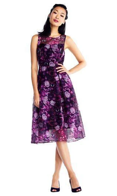 Adrianna Papell - AP1D101885SC Sleeveless Multi-Print Dress Summer floral dresses