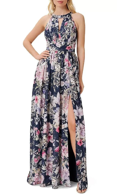 Aidan Mattox MD1E207329 - Floral Halter Dress Cottagecore floral dresses