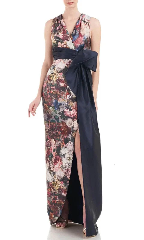 Kay Unger 5518139 - Floral Print Long Dress Y2K floral dresses