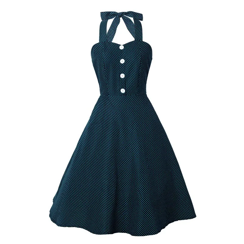 1950s Strapless Vintage Dress #Green Monochrome unclassified dresses