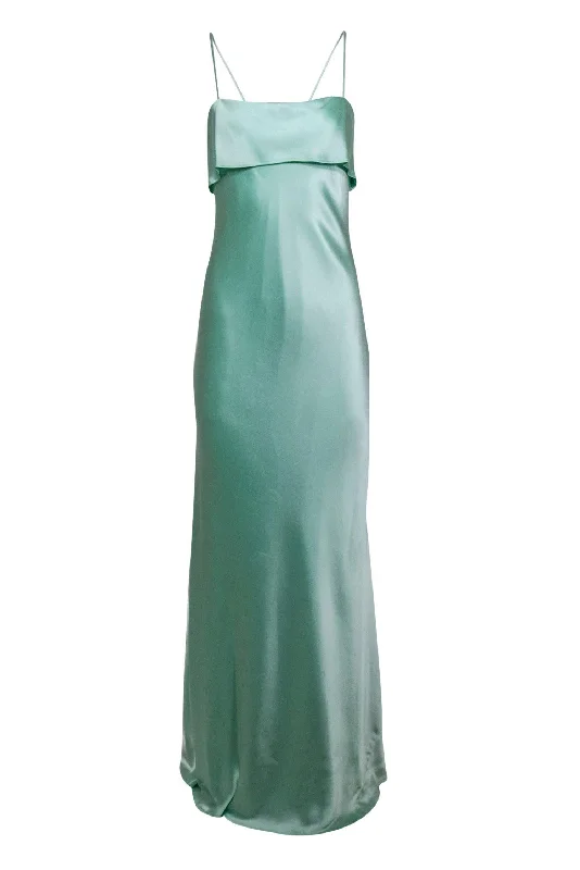 ABS by Allen Schwartz - Mint Green Satin Slip Gown Sz 6 Elegant unclassified dresses