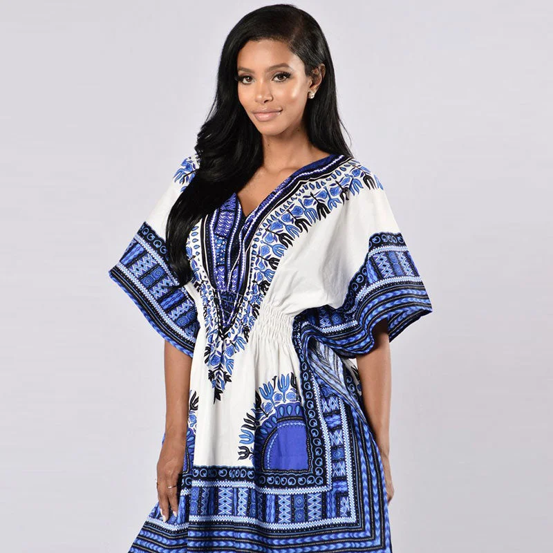 African Printed White Dashiki Women Dress #Printed #Dashiki #African Flowy unclassified dresses