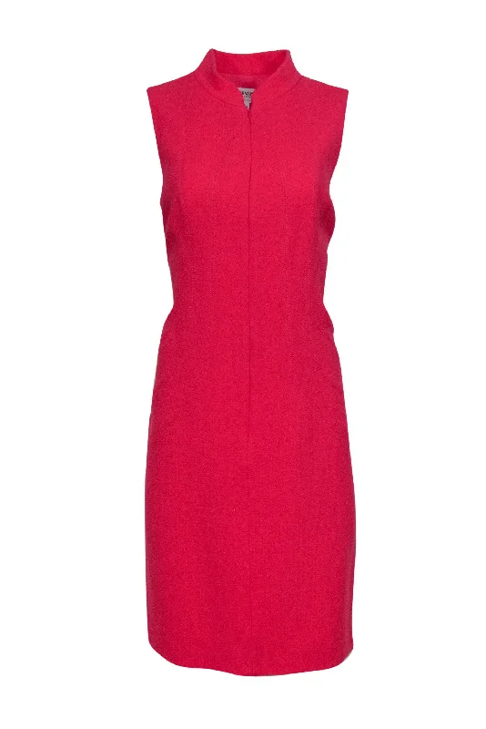 Armani Collezioni - Watermelon Pink Textured Wool Dress Sz 12 A-line unclassified dresses