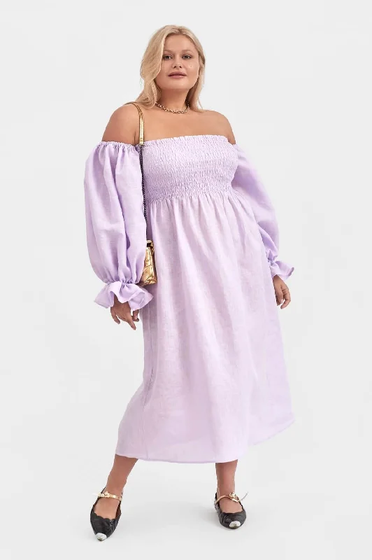 Atlanta Linen Dress - Lavender Formal unclassified dresses