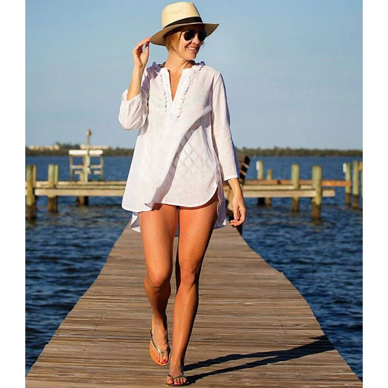 Beach Blouse #White Boho unclassified dresses