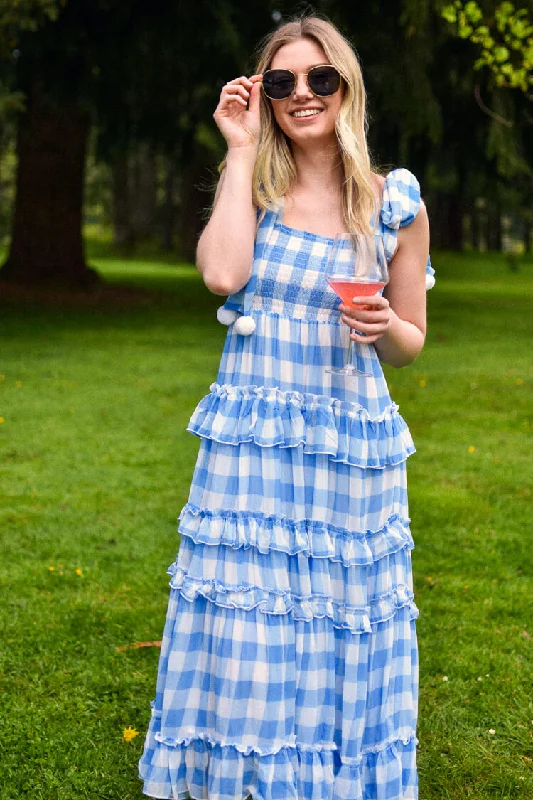 Berenice Blue and White Gingham Dress - FINAL SALE Summer unclassified dresses