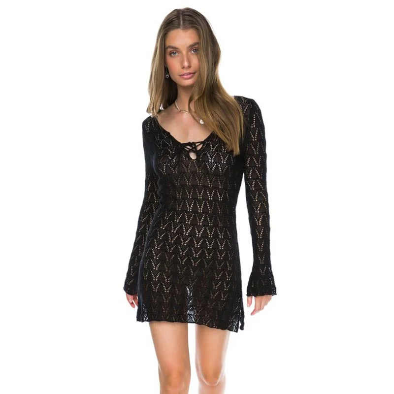 Brooklyn Tunic Dress In Black #Knitting #Knit Mesh unclassified dresses