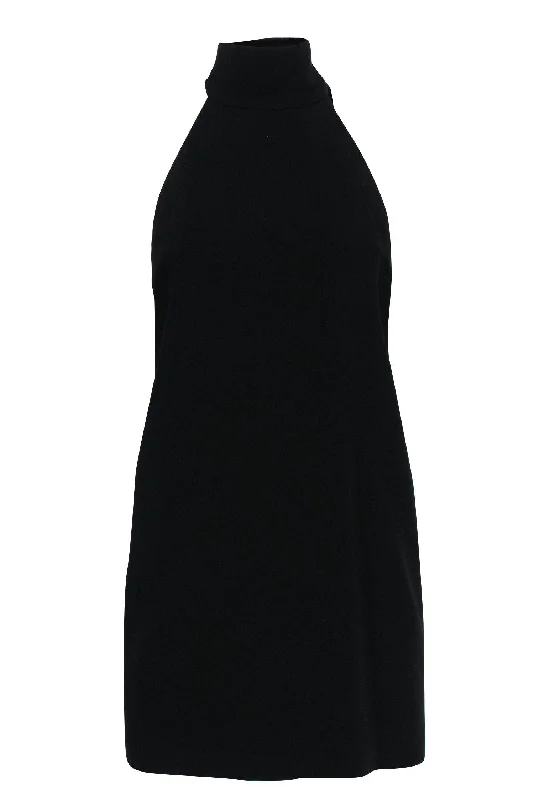 Cinq a Sept - Black Halter Tie-Back "Faye" Dress w/ Tassels Sz XS Office unclassified dresses