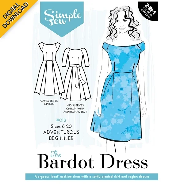 Digital Download | Simple Sew Bardot Dress Pattern Minimalist unclassified dresses