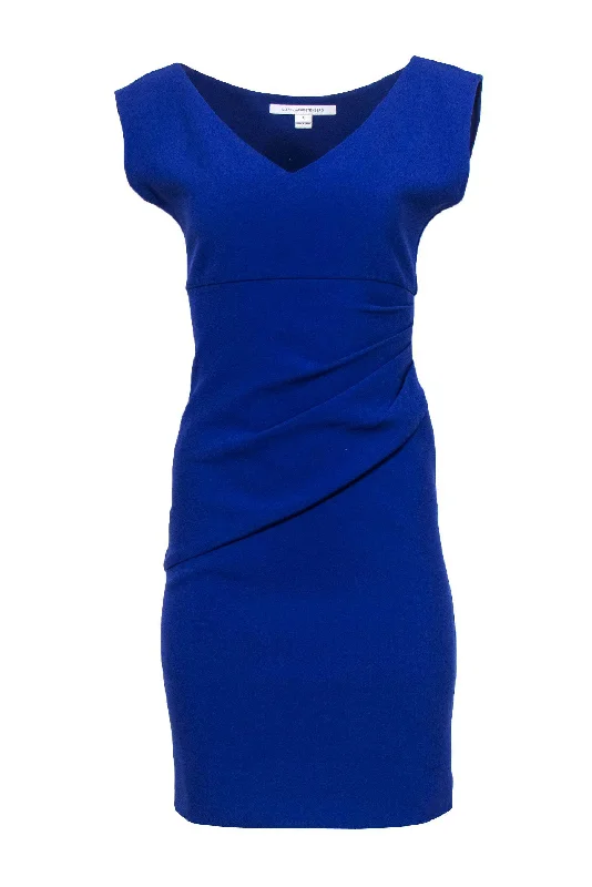 Diane von Furstenberg - Purple Ruched Side Sheath Dress Sz 4 Everyday wear unclassified dresses