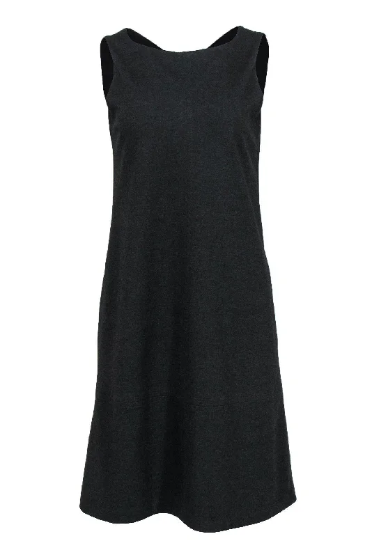 Eileen Fisher - Gray Knit Shift Dress Sz XS Trendy unclassified dresses