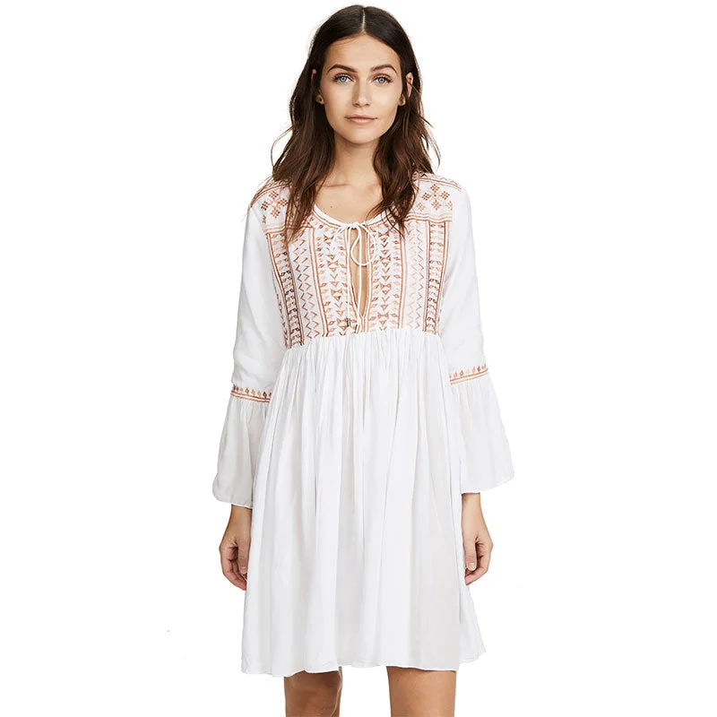 Embroidered Beach Natalia Dress #Embroidered Preppy unclassified dresses