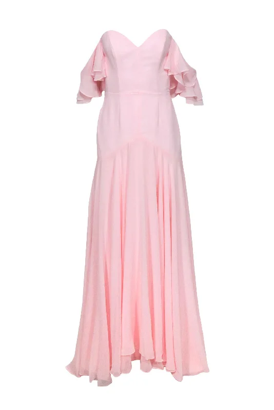 Fame and Partners - Light Pink Off-the-Shoulder Gown Sz 2 Winter unclassified dresses