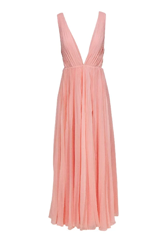 Fame and Partners - Light Pink Sleeveless Pleated Gown Sz 0 Chic unclassified dresses