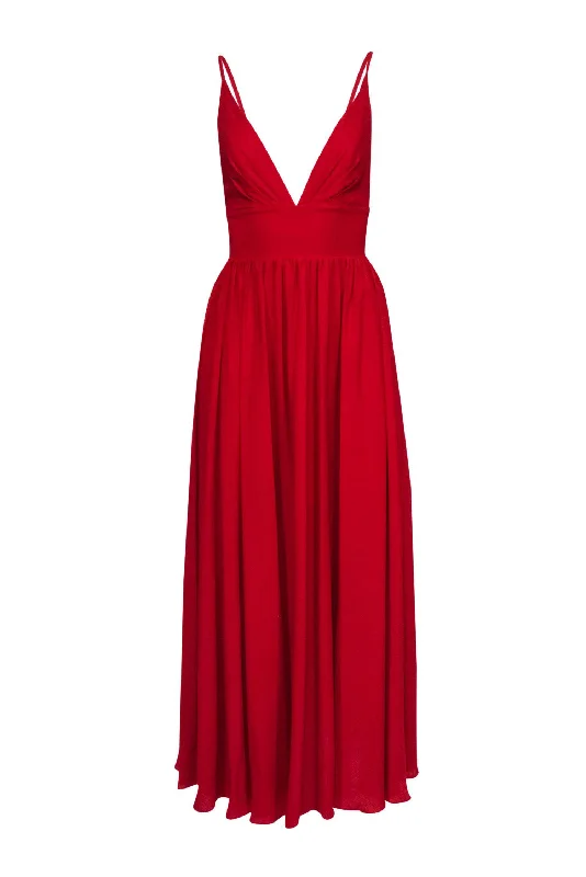 Fame and Partners - Red Sleeveless Gown Sz 0 Luxury unclassified dresses