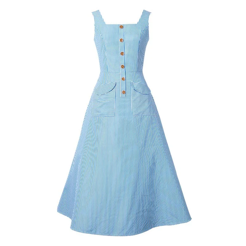 Front Poket Vintage Dress #Light Blue Neutral tone unclassified dresses