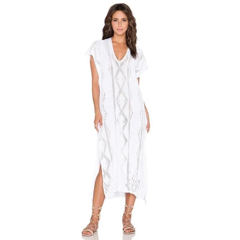 Goddis Alisha Caftan Dress in White #Beach Dress #White # Bodycon unclassified dresses