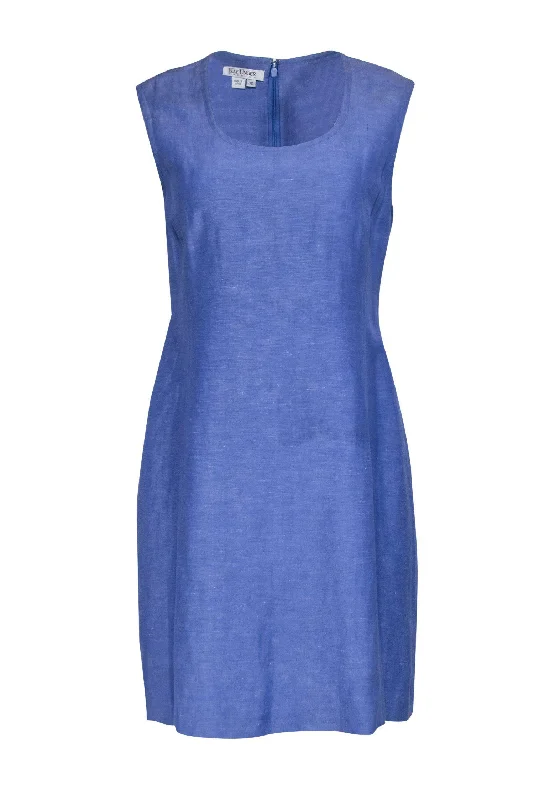 Kay Unger - Light Blue Chambray-Style Sleeveless Shift Dress Sz 12 Winter unclassified dresses