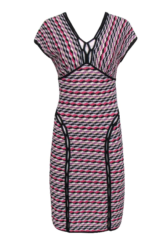 Missoni - Multicolored Knit Fitted Dress w/ Cutouts Sz S Denim unclassified dresses